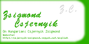 zsigmond csjernyik business card